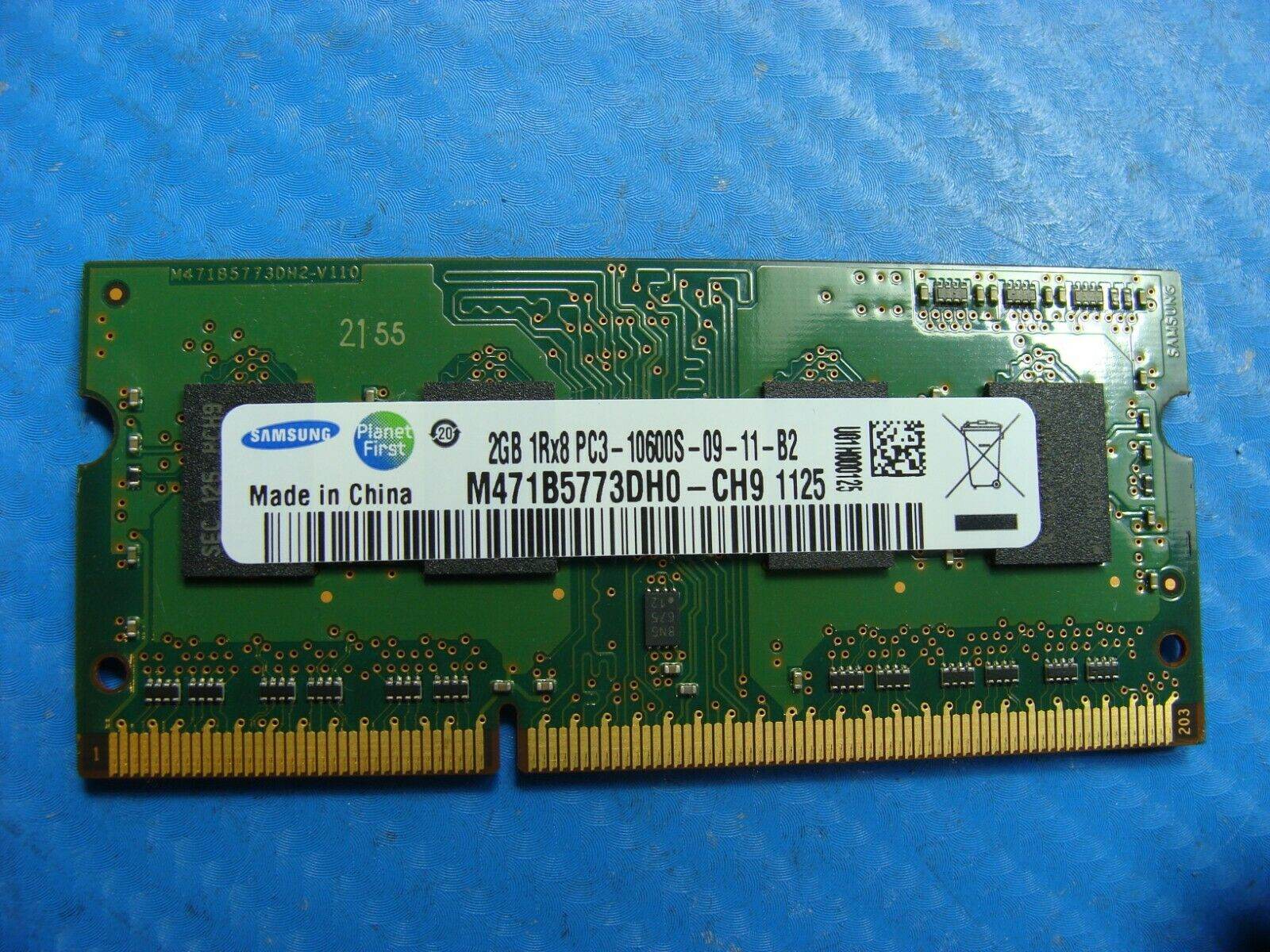 Apple A1278 Samsung 2GB 1Rx8 PC3-10600S SO-DIMM Memory RAM M471B5773DH0-CH9 #1 - Tested Computer Laptop Parts
