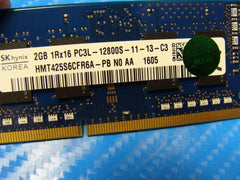 HP 15-af123cl So-Dimm SK Hynix 2GB 1Rx16 Memory RAM PC3L-12800S HMT425S6CFR6A-PB - Tested Computer Laptop Parts