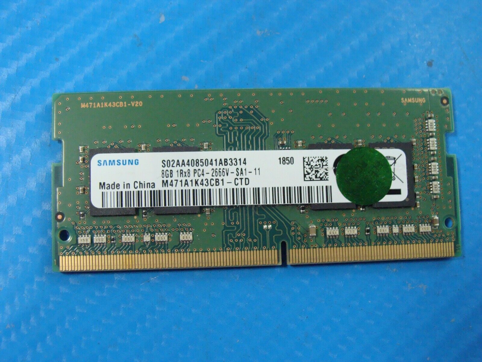 HP 14-cf1015cl Samsung 8GB 1Rx8 PC4-2666V Memory RAM SO-DIMM M471A1K43CB1-CTD