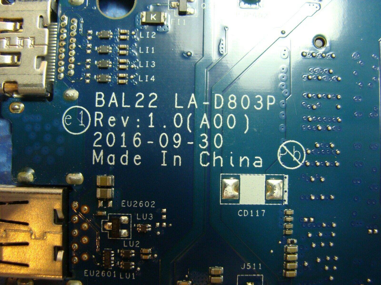 Dell Inspiron 15 5565 AMD A12-9700P 2.5GHz Radeon R7 Motherboard LA-D803P ASIS - Tested Computer Laptop Parts