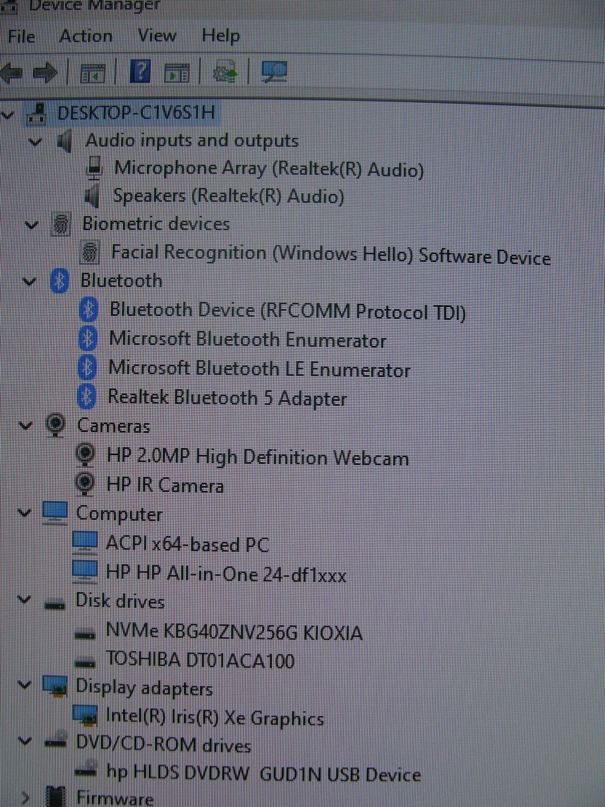HP AIO 24-df13673C 23.8 FHD Touch i5-11 Gen 2.40GHz 12GB Ram SSD+HDD Wifi+BT
