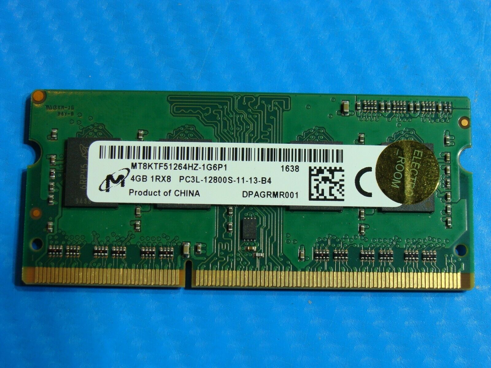 Dell 5559 SO-DIMM Micron 4GB 1Rx8 Memory RAM PC3L-12800S MT8KTF51264HZ-1G6P1 - Laptop Parts - Buy Authentic Computer Parts - Top Seller Ebay