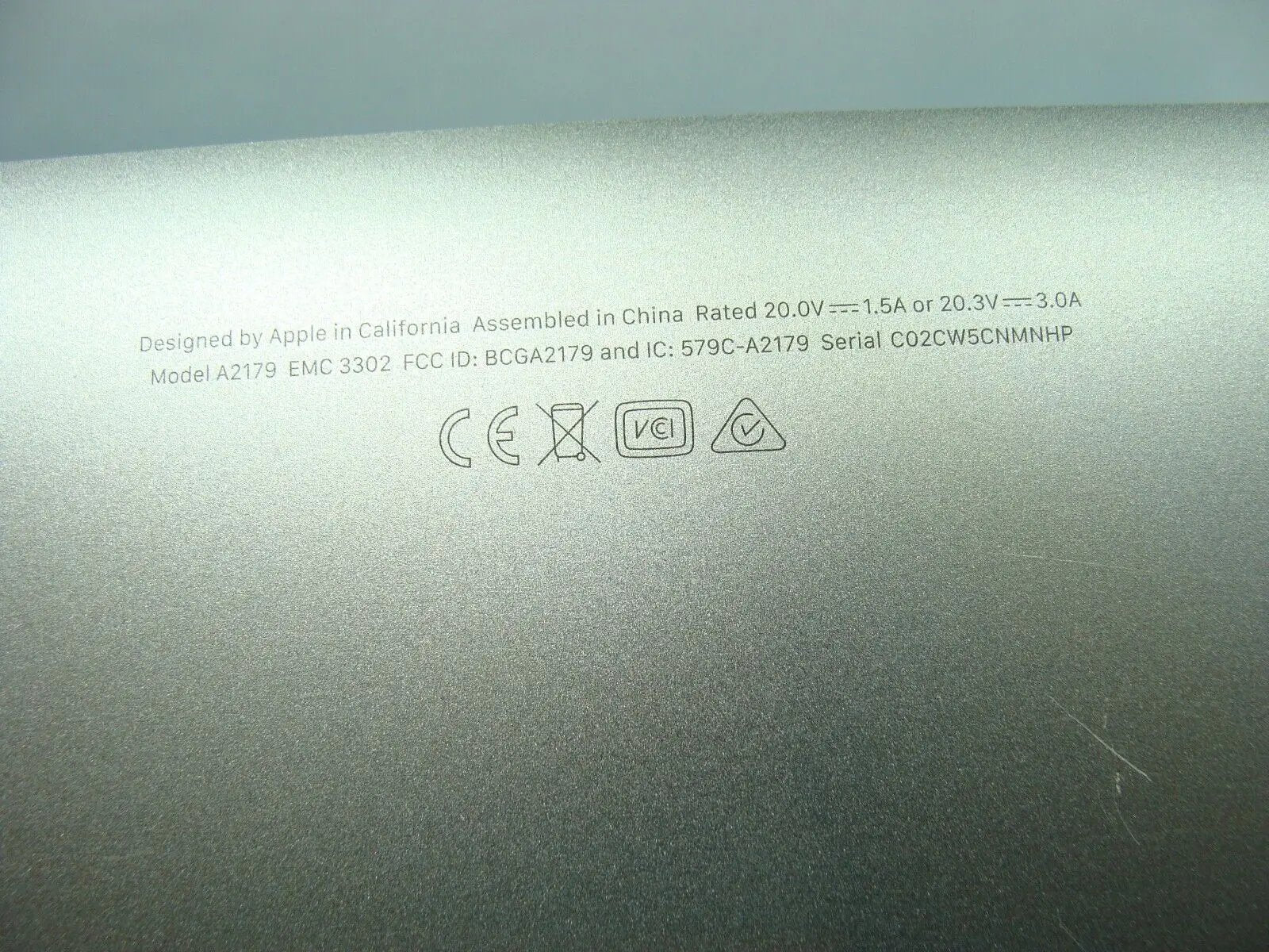 MacBook Air A2179 13 2020 MWTJ2LL/A Genuine Bottom Case Space Gray 923-03980