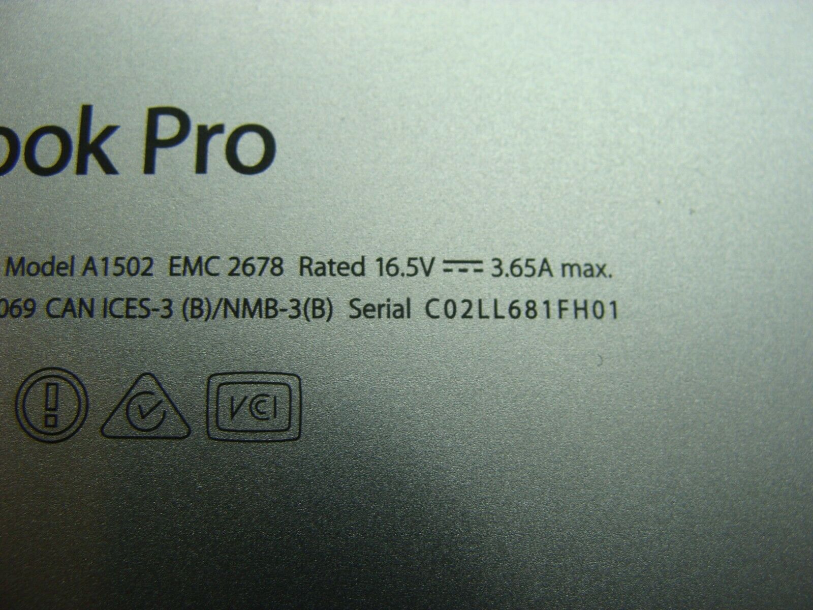 MacBook Pro A1502 ME866LL/A Late 2013 13