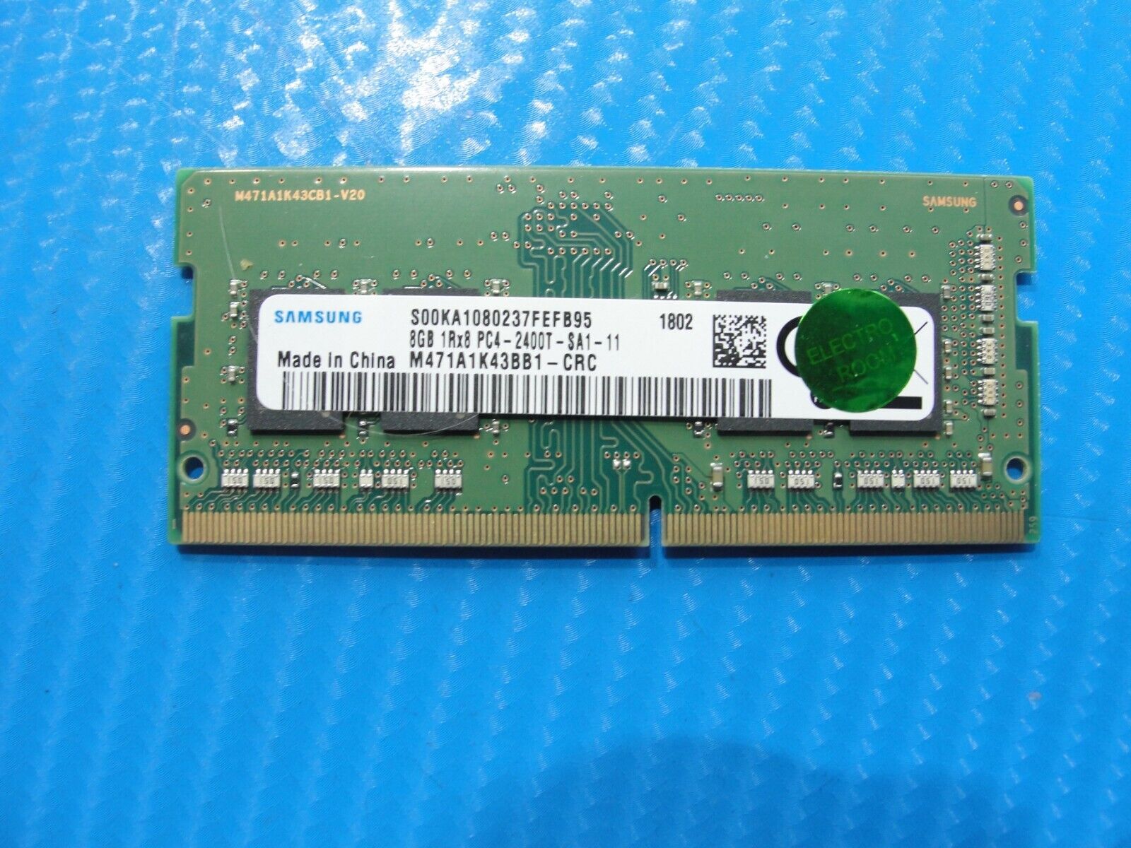 Dell 15 5579 Samsung 8GB 1Rx8 PC4-2400T SO-DIMM Memory RAM M471A1K43BB1-CRC