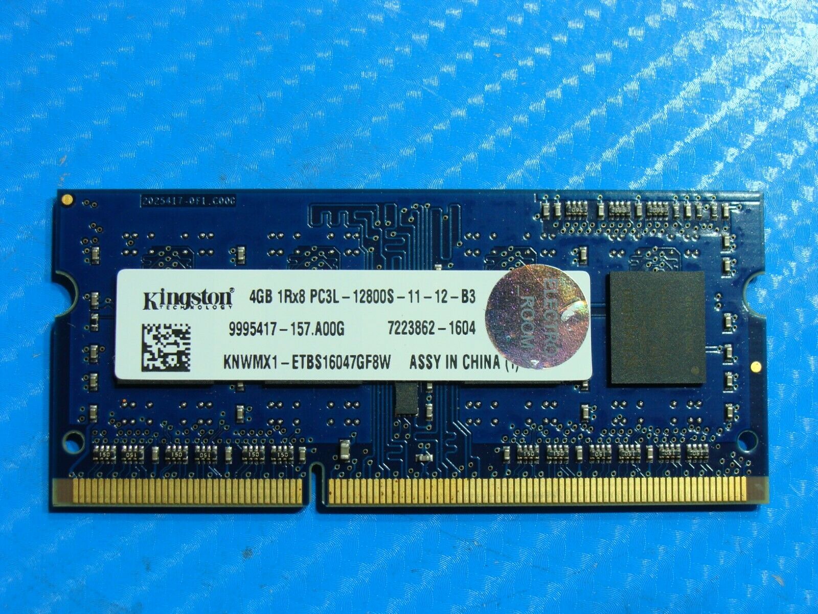 Dell 5559 Laptop Kingston 4GB Memory PC3L-12800S-11-12-B3 9995417-157.A00G 