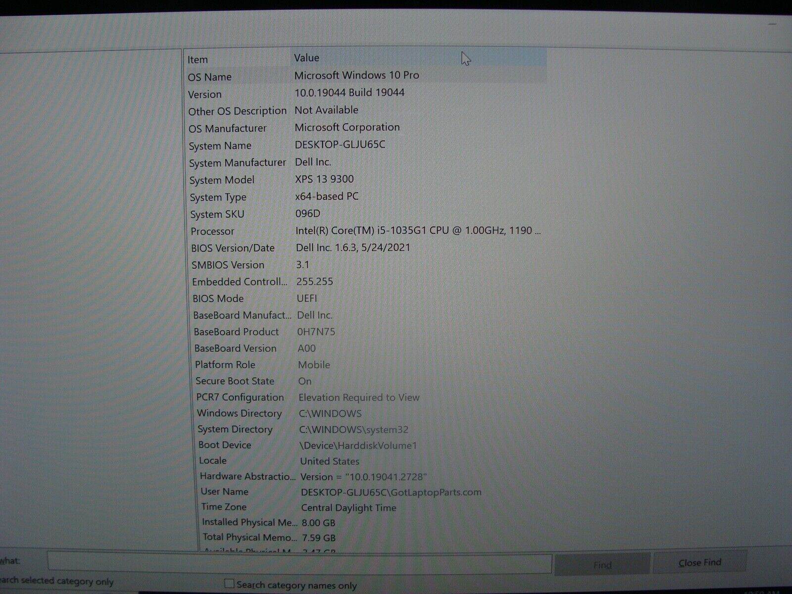 OBox Grade A POWER Battery Dell XPS 13 9300 Laptop TOUCH i5-1035G1 256GB SSD 8GB - Tested Computer Laptop Parts