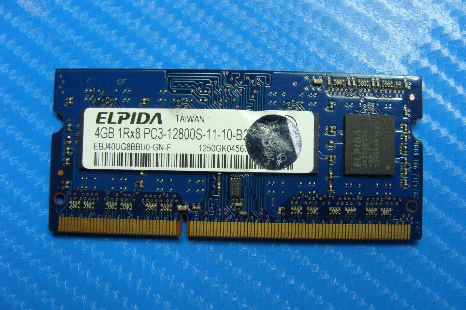 HP 14-b110us Elpida 4Gb 1rx8 pc3-12800s SO-DIMM Memory RAM ebj40ug8bbu0-gn-f - Tested Computer Laptop Parts