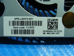 HP Notebook 15-bs031wm 15.6" Genuine CPU Cooling Fan L20474-001 DC28000JLF0 HP