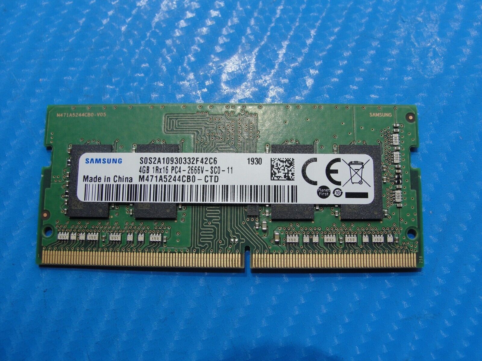 Acer A515-43-R19L So-Dimm Samsung 4Gb 1Rx16 Memory PC4-2666V M471A5244CB0-CTD