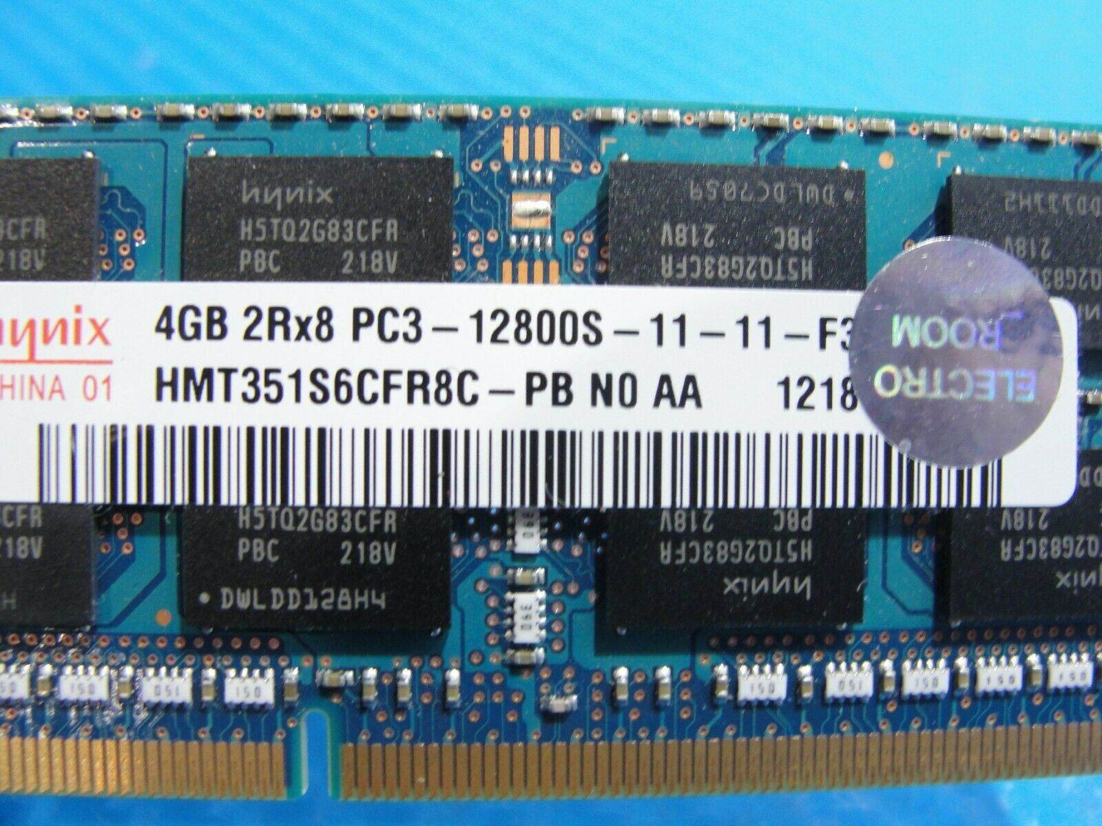 Dell 15z-5523 Laptop Hynix 4GB Memory PC3-12800S 11-11-F3 HMT351S6CFR8C-PB - Tested Computer Laptop Parts