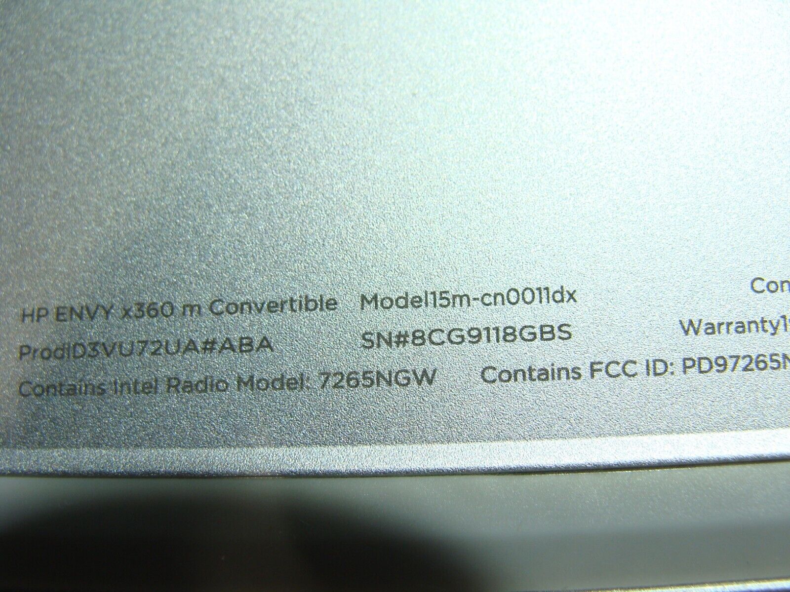 HP Envy 15m-cn0011dx 15.6