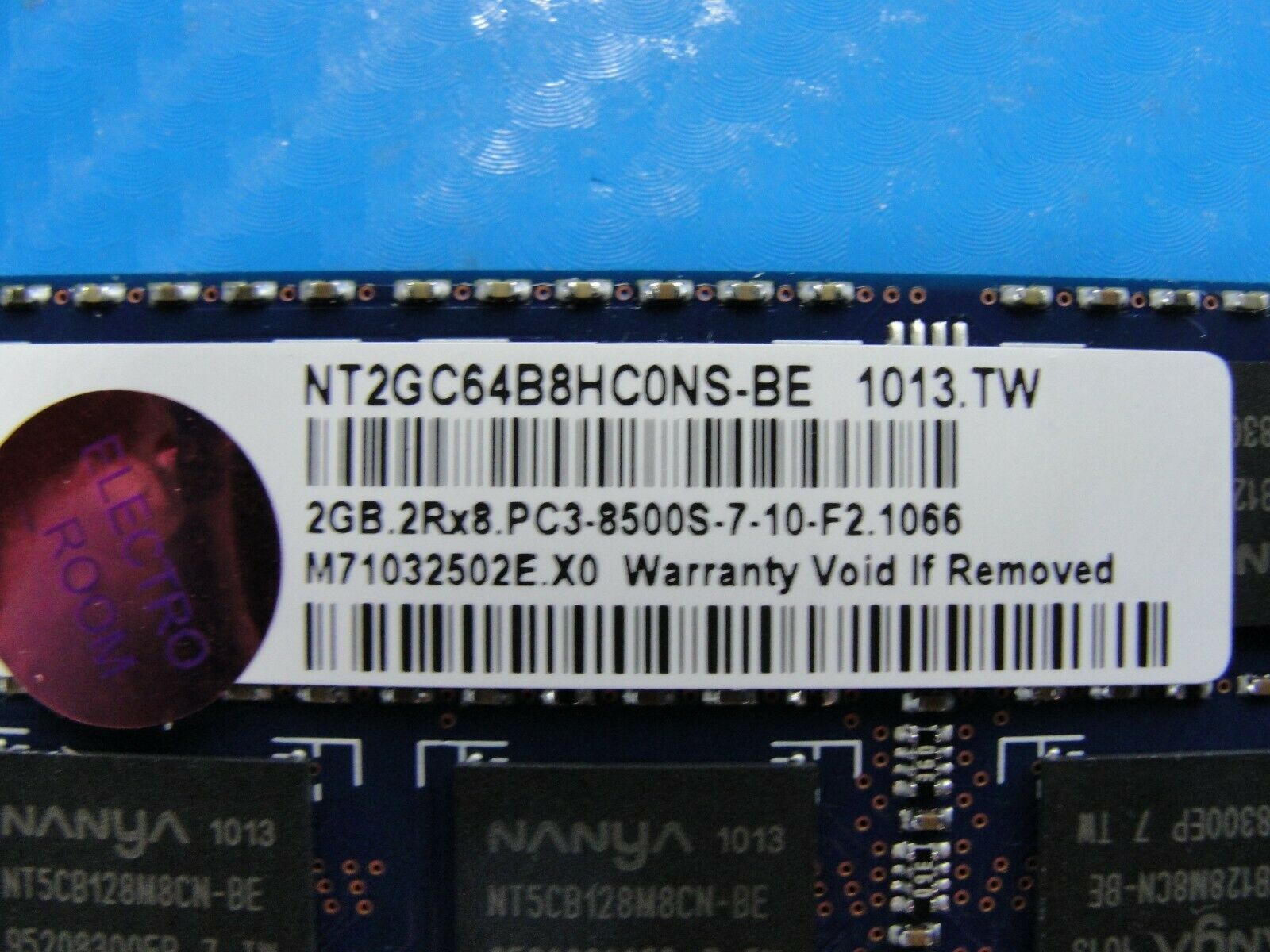 Sony PCG-61611L SO-DIMM Nanya 2GB x2 Memory PC3-8500S-7-10-F2 NT2GC64B8HC0NS-BE - Laptop Parts - Buy Authentic Computer Parts - Top Seller Ebay