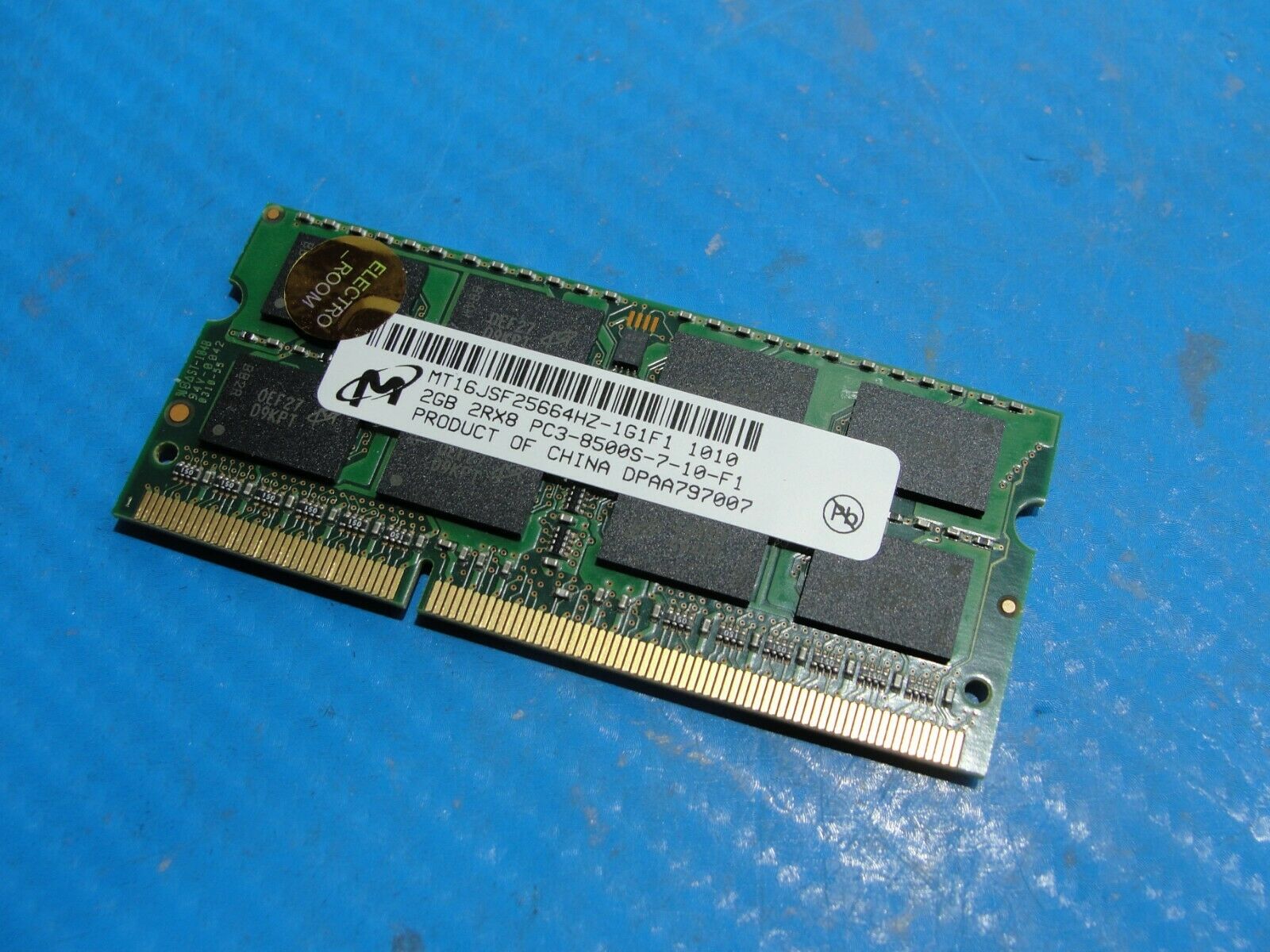 Macbook A1286 Laptop Micron 2GB Memory PC3-8500S-7-10-F1 MT16JSF25664HZ-1G1F1 #1 - Laptop Parts - Buy Authentic Computer Parts - Top Seller Ebay