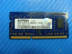 MacBook Pro A1278 Elpida 2GB SODIMM Memory RAM PC3-12800S EBJ20UF8BDU0-GN-F - Tested Computer Laptop Parts