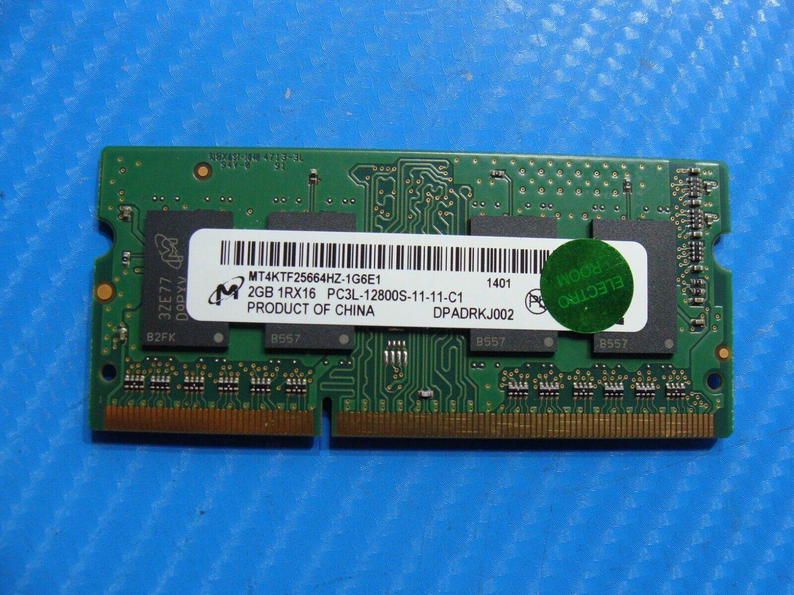 HP m6-k022dx Micron 2Gb 1Rx16 Memory RAM So-Dimm PC3L-12800S MT4KTF25664HZ-1G6E1 - Tested Computer Laptop Parts