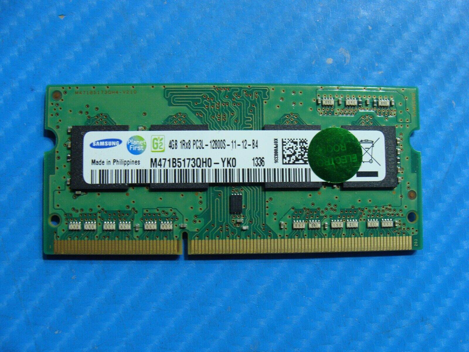 Dell 15R 5537 So-Dimm Samsung 4GB Memory RAM PC3L-12800S M471B5173QH0-YK0 - Tested Computer Laptop Parts