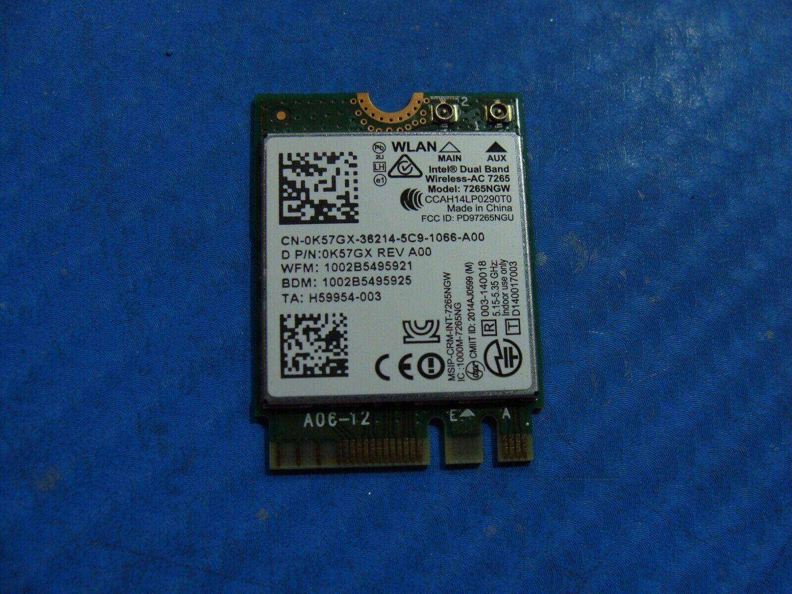 Dell Latitude E7450 14" Genuine Laptop Wireless WiFi Card 7265NGW K57GX