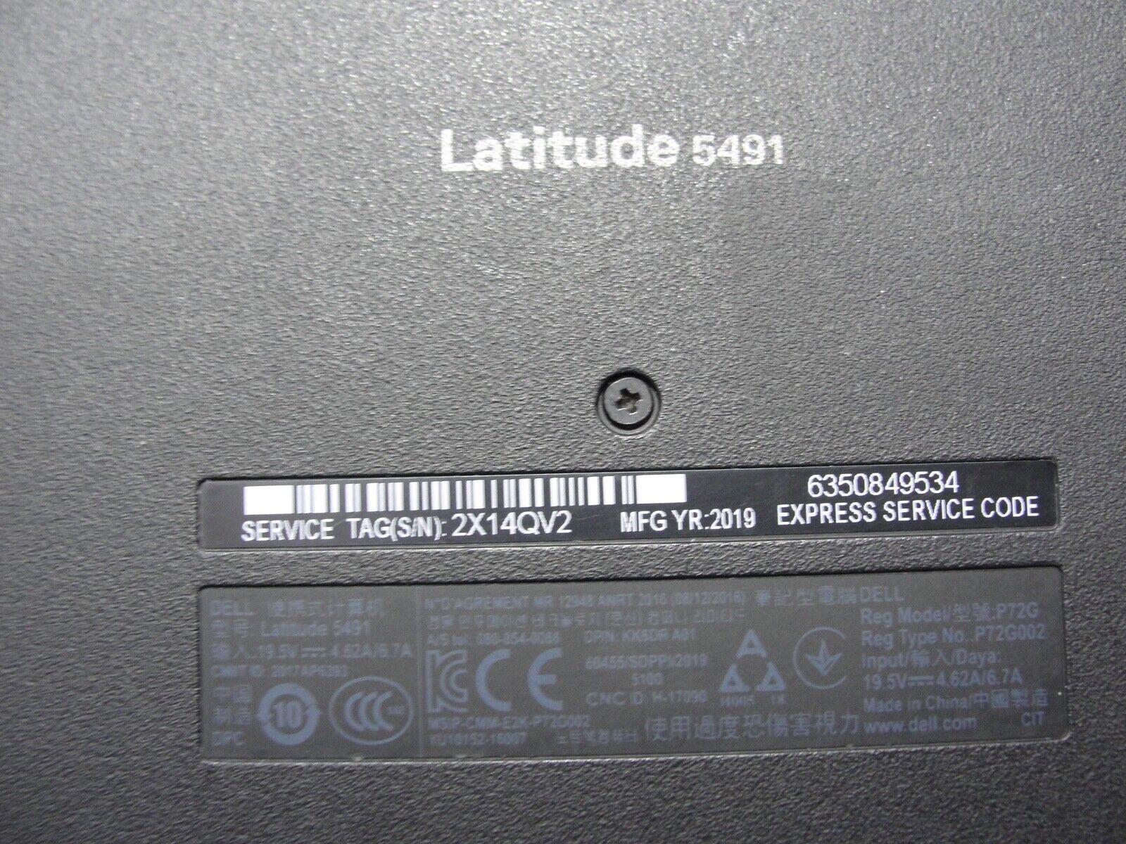 Powerful Battery Dell Latitude 5491 i5-8300H 2.3 GHz 16GB Ram 128 GB SSD Adapter