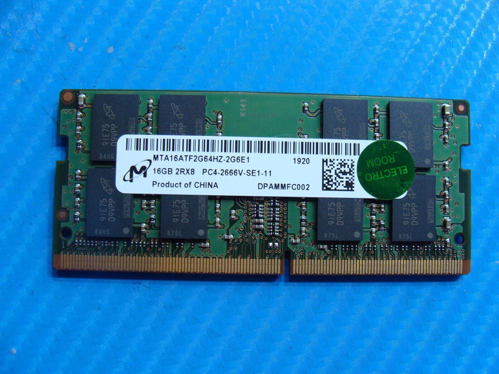 Dell 5401 Micron 16GB 2Rx8 PC4-2666V Memory RAM SO-DIMM MTA16ATF2G64HZ-2G6E1