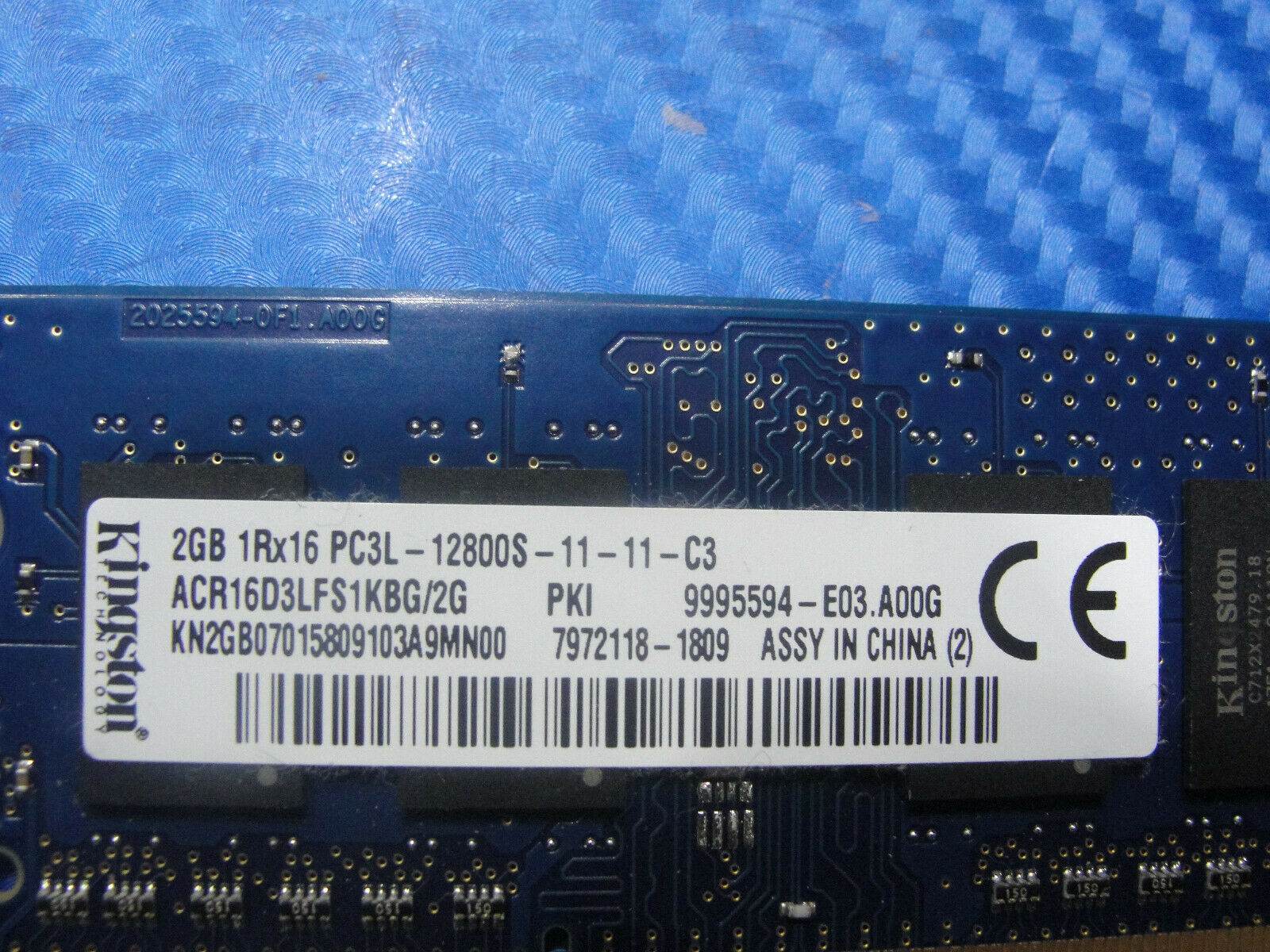 Acer E5-576-392H Laptop Kingston 2GB Memory PC3L-12800S-11-11-C3 KN2GB070158 - Tested Computer Laptop Parts