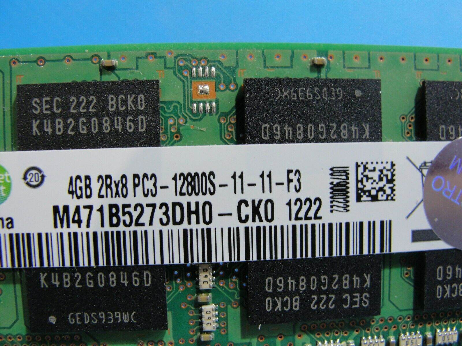 Lenovo Y580 Laptop Samsung 4GB Memory PC3-12800S-11-11-F3 M471B5273DH0-CK0 - Tested Computer Laptop Parts