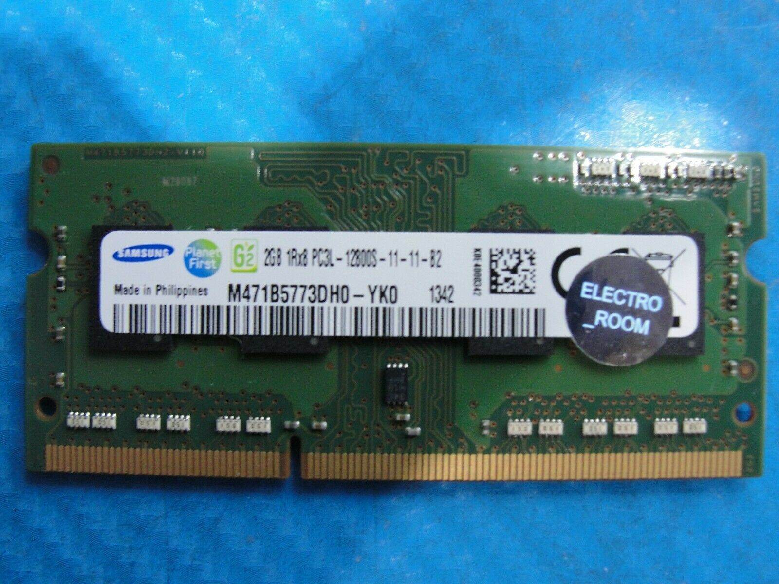 Toshiba A75D So-Dimm Samsung 2GB Memory pc3l-12800s-11-11-B2 m471b5773dh0-yk0 - Tested Computer Laptop Parts