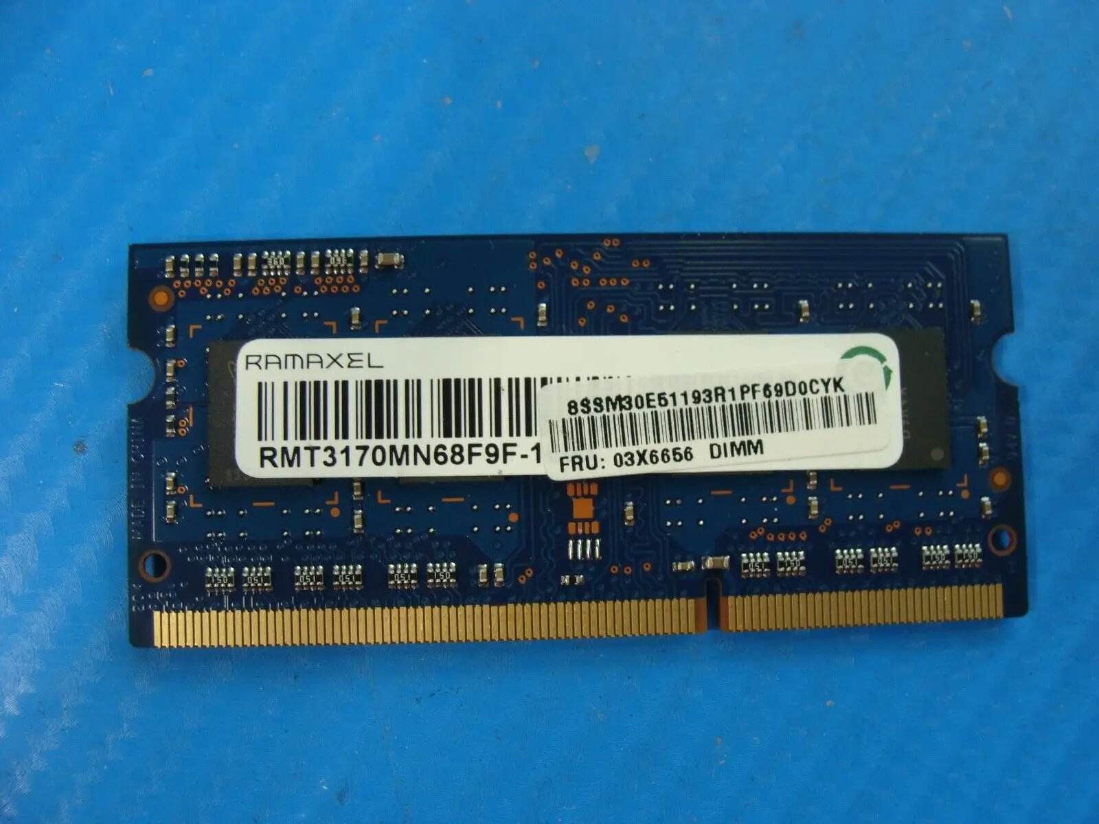 Lenovo E560 RAMAXEL 4GB PC3L-12800S Memory RAM RMT3170MN68F9F-1600 - Tested Computer Laptop Parts