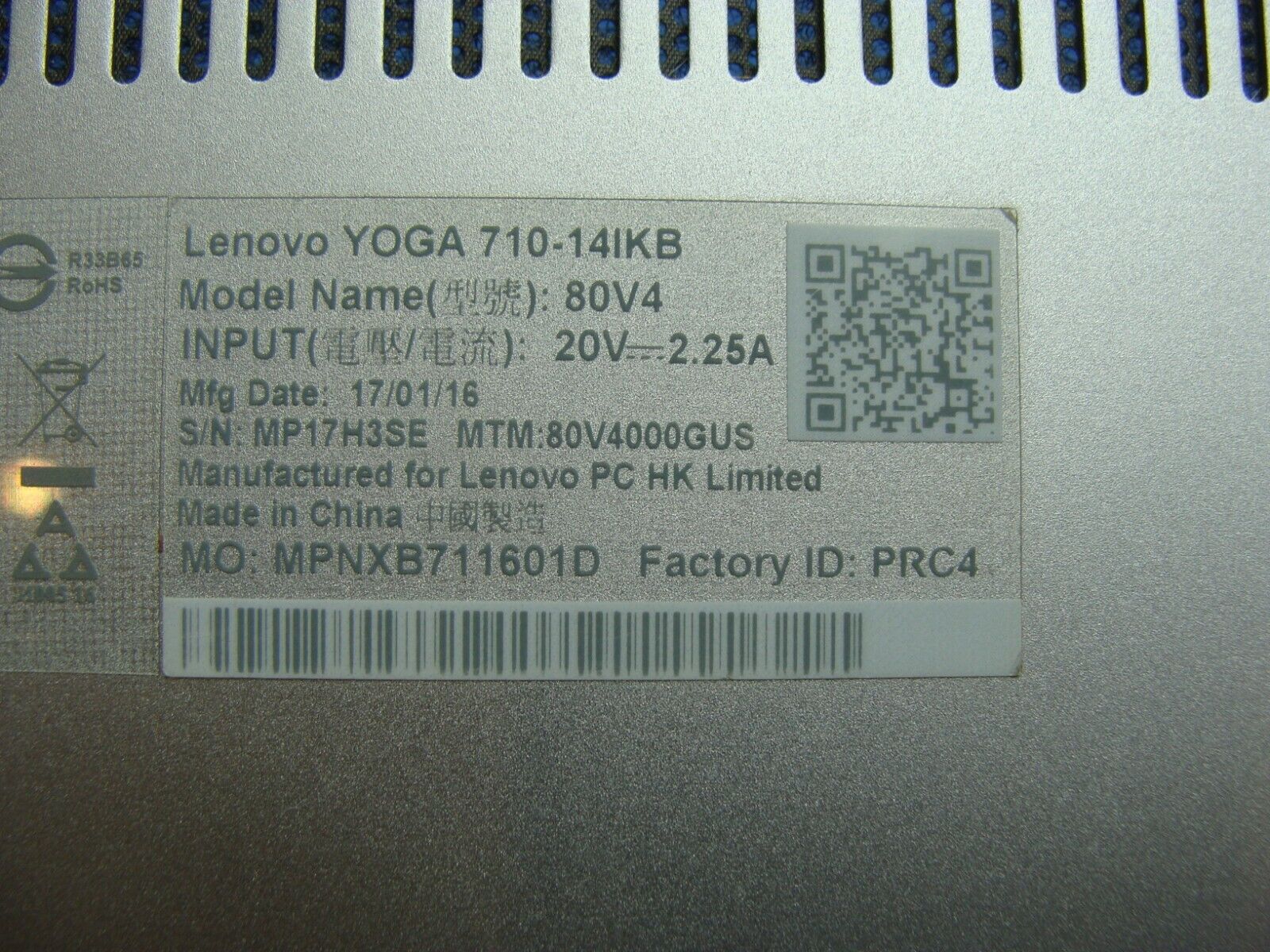Lenovo Yoga 710-14IKB 14
