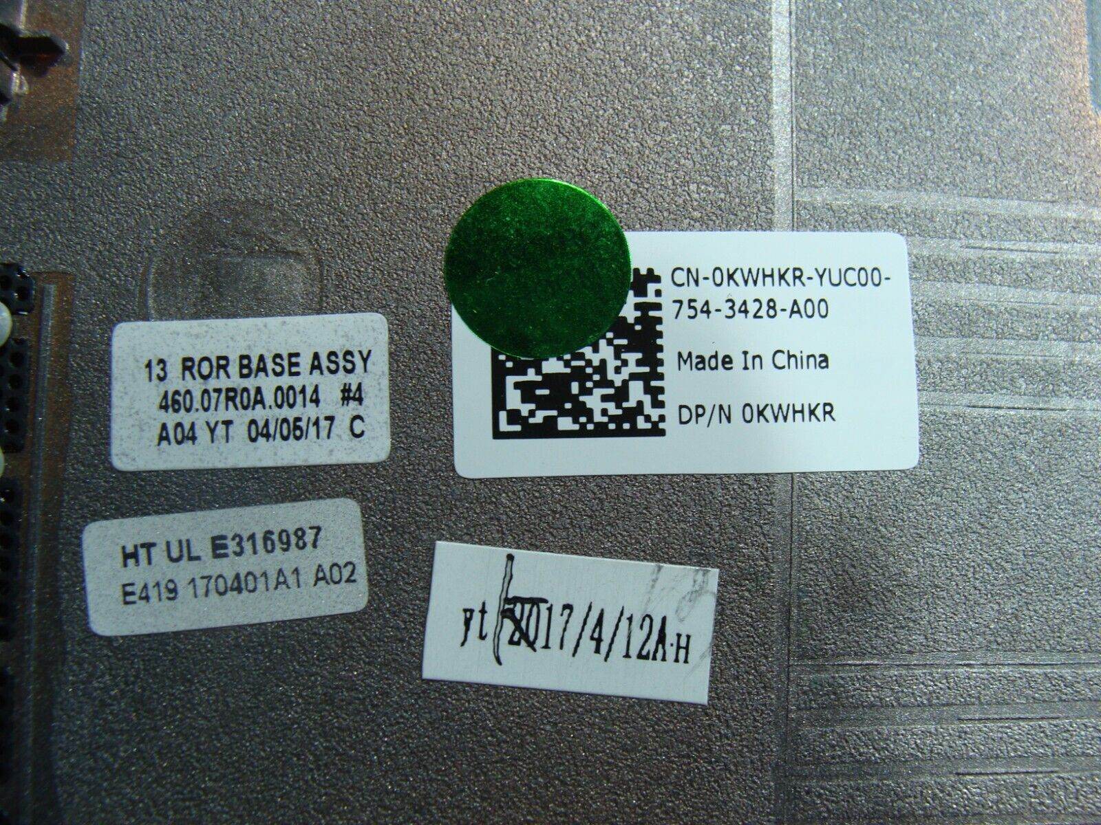 Dell Inspiron 13.3” 13 5378 Genuine Bottom Case Base Cover KWHKR 460.07R0A.0014 - Tested Computer Laptop Parts