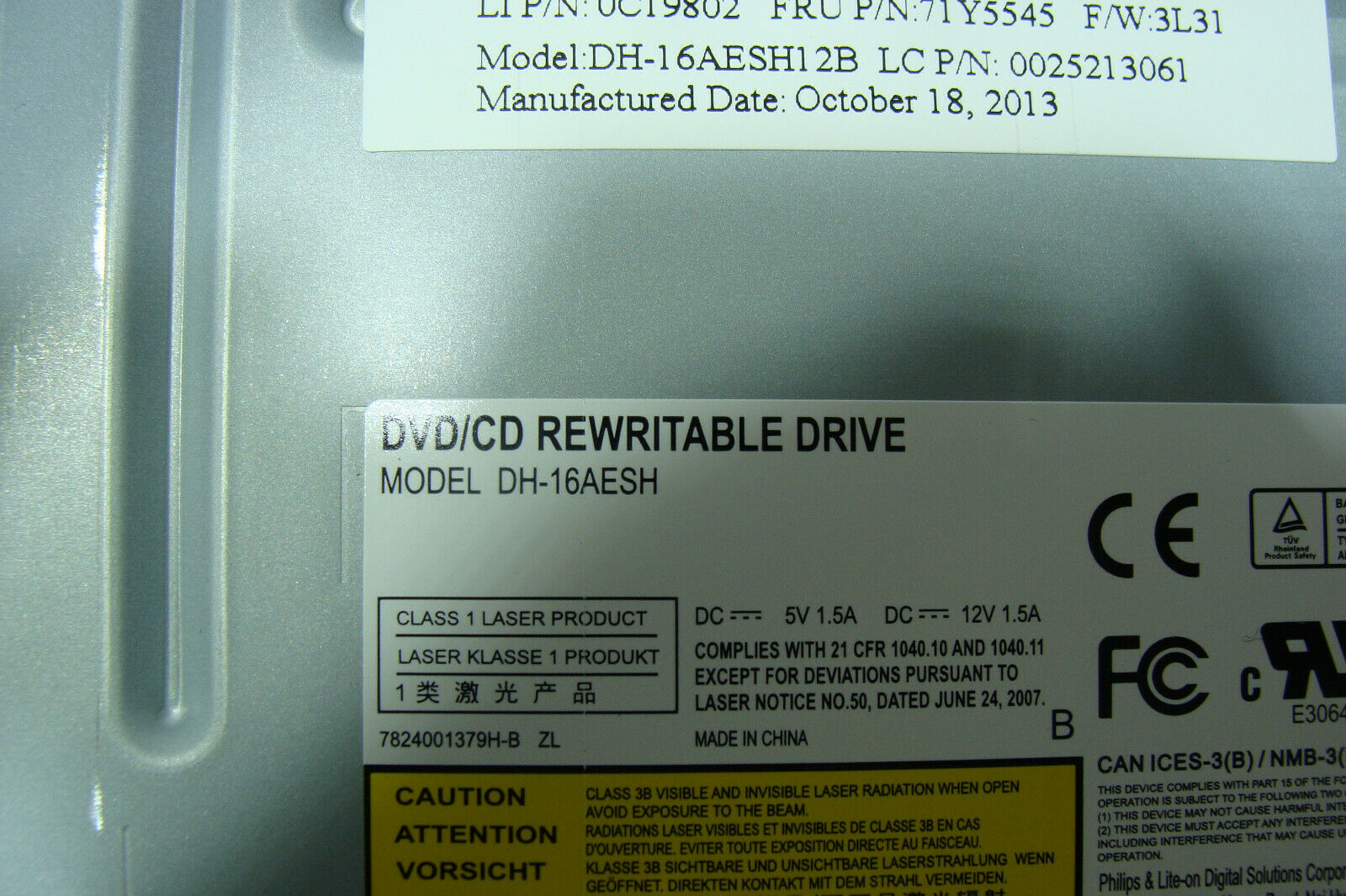 Lenovo H530s Genuine Desktop DVD/CD-RW Burner Drive DH-16AESH Lenovo