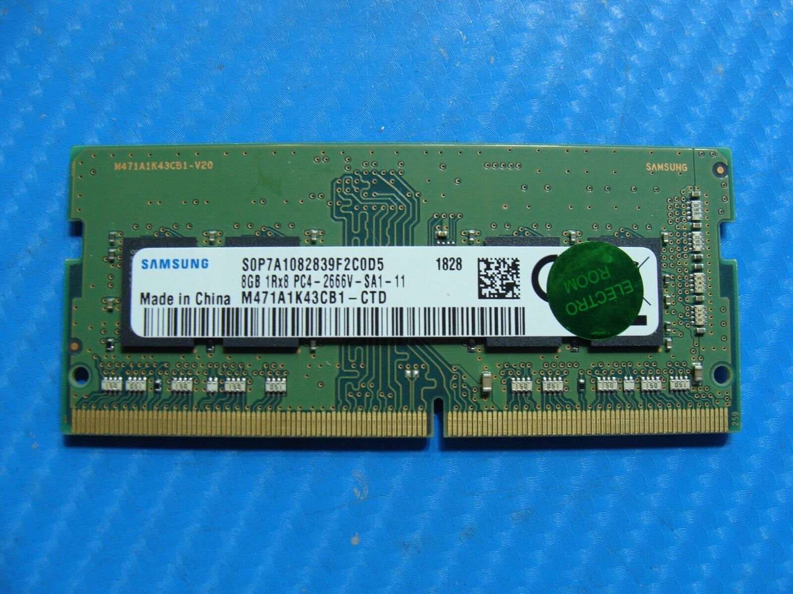 HP 15-cx0020nr S0-Dimm Samsung 8GB Memory RAM PC4-2666V M471A1K43CB1-CTD