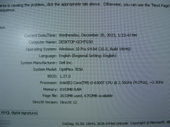 Lot of 2 Wifi+ Dell Optiplex 7050 MFF Intel i5-6500T 2.5GHz 8GB - 128+256GB SSD