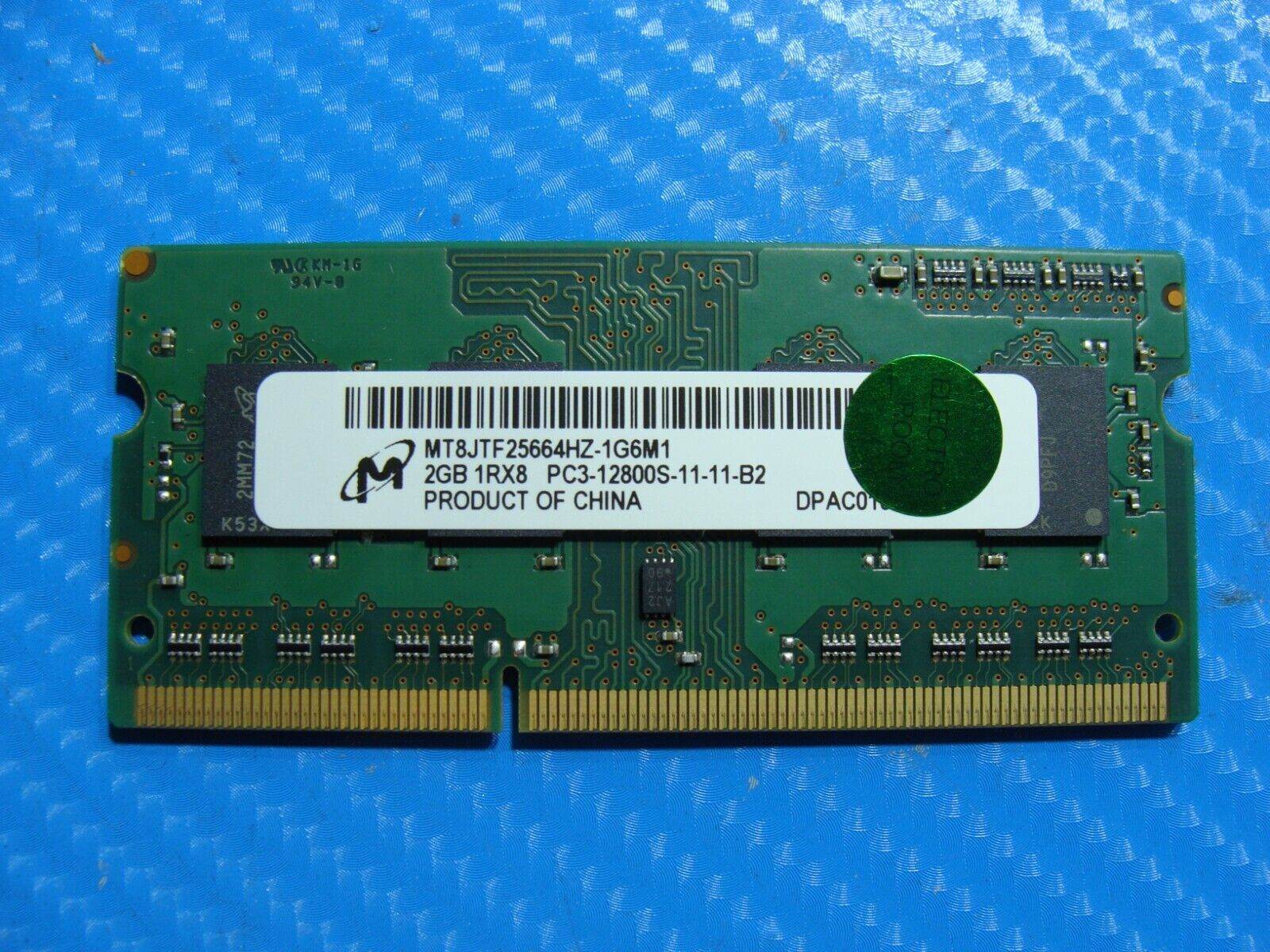MacBook Pro A1286 Micron 2GB SO-DIMM Memory RAM PC3L-12800S MT8JTF25664HZ-1G6M1 - Tested Computer Laptop Parts