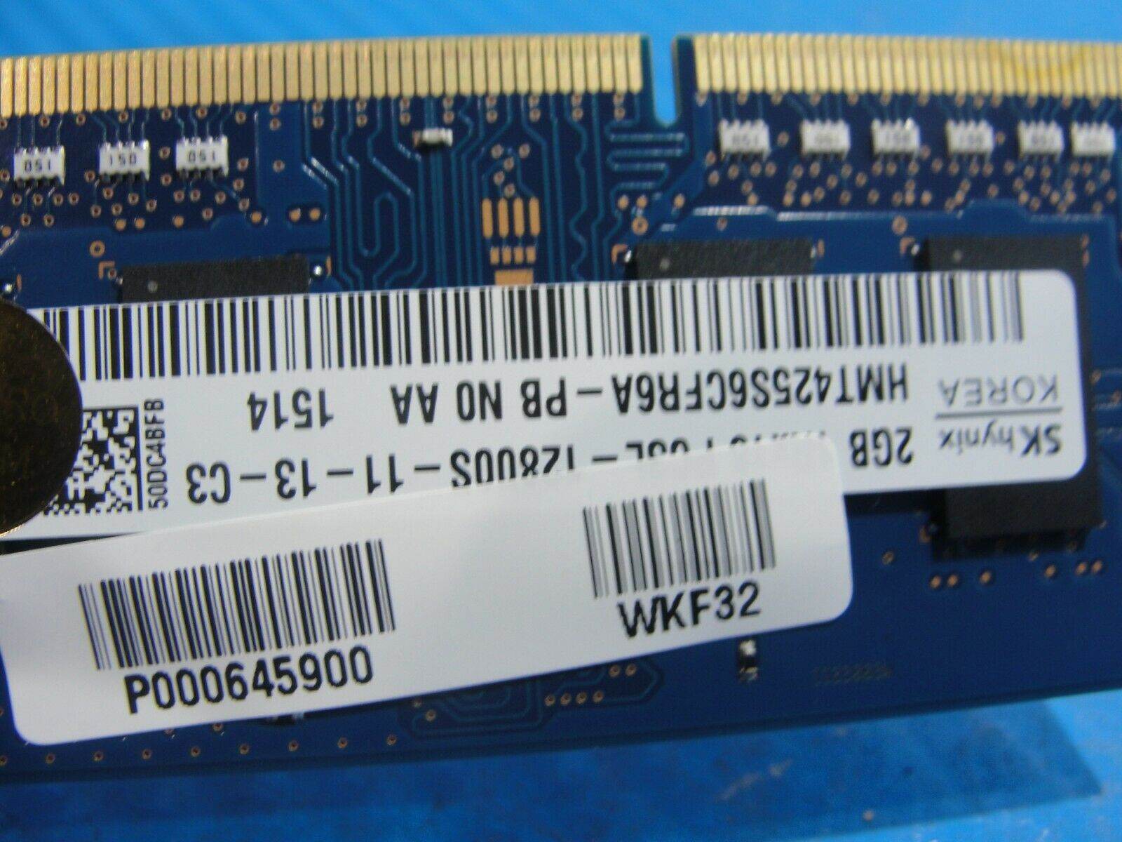Toshiba E45W SK hynix 2GB 1Rx16 SO-DIMM Memory RAM PC3L-12800S HMT425S6CFR6A-PB - Tested Computer Laptop Parts