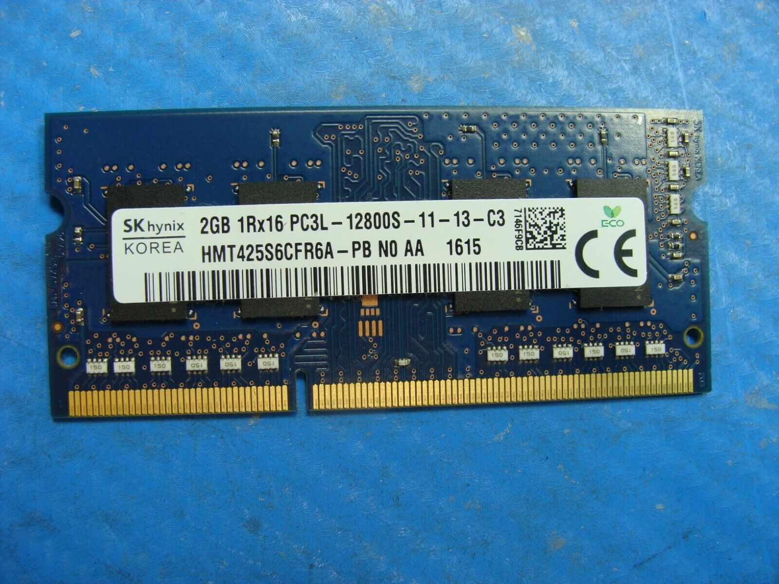 Dell 3558 Laptop SK hynix 2GB Memory PC3L-12800S-11-13-C3 HMT425S6AFR6A-PB SK hynix