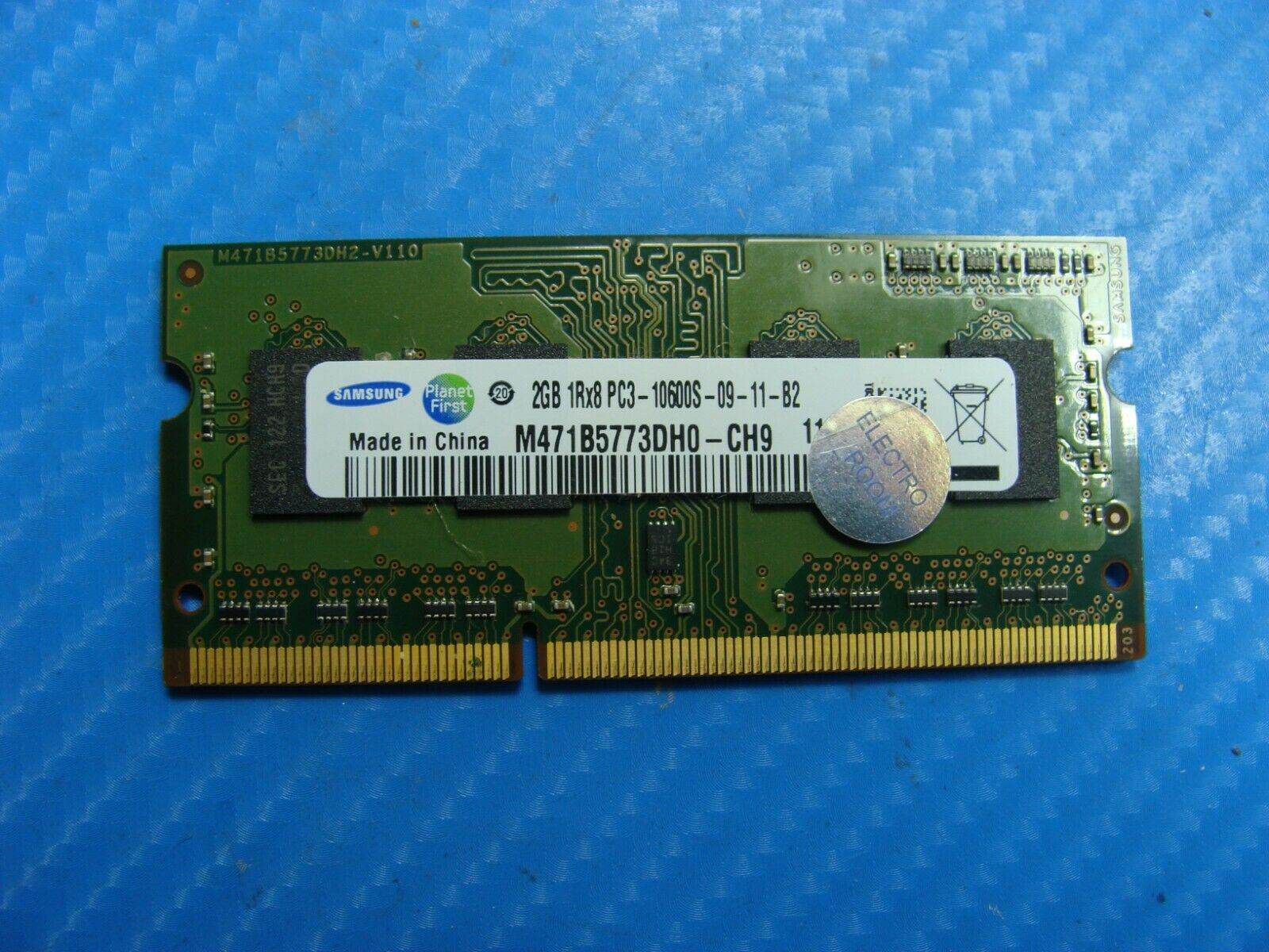 Toshiba L745-S4210 Samsung 2GB PC3-10600S SO-DIMM Memory RAM M471B5773DH0-CH9 - Tested Computer Laptop Parts