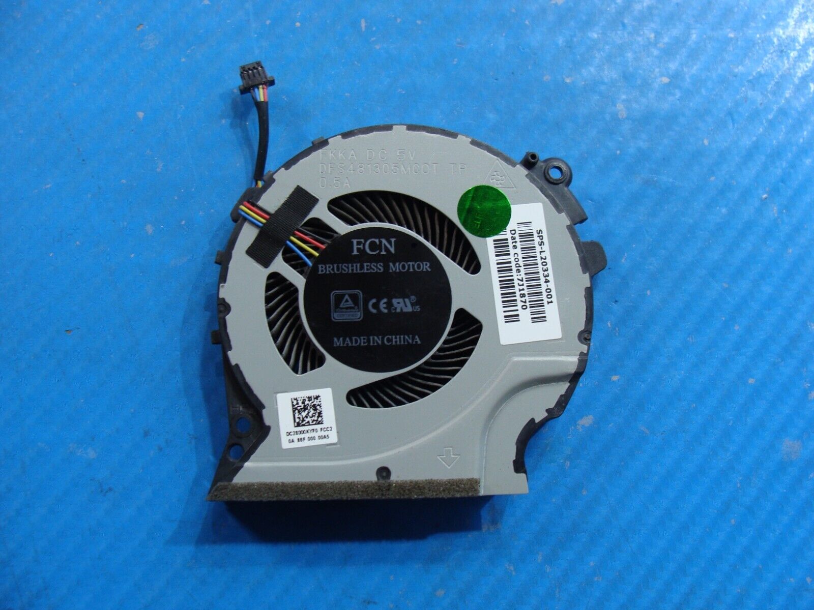 HP Pavilion Gaming 15-cx0056wm 15.6 CPU Cooling Fan L20334-001 DC28000KYF0