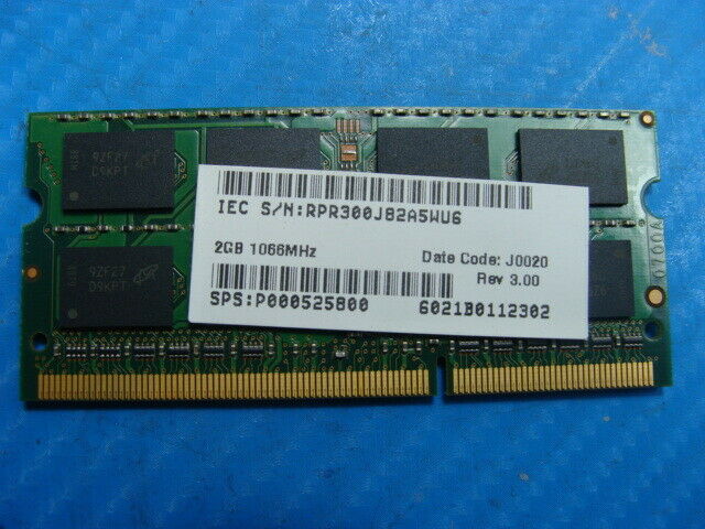 Toshiba A505-S6005 Micron 2GB PC3-8500S RAM Memory SO-DIMM MT16JSF25664HZ-1G1F1 - Laptop Parts - Buy Authentic Computer Parts - Top Seller Ebay