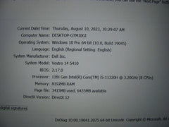 DELL VOSTRO 14 5410 Intel i5-11 Gen 3.20 Ghz 8gb 256GB SSD - Clean n Powerful