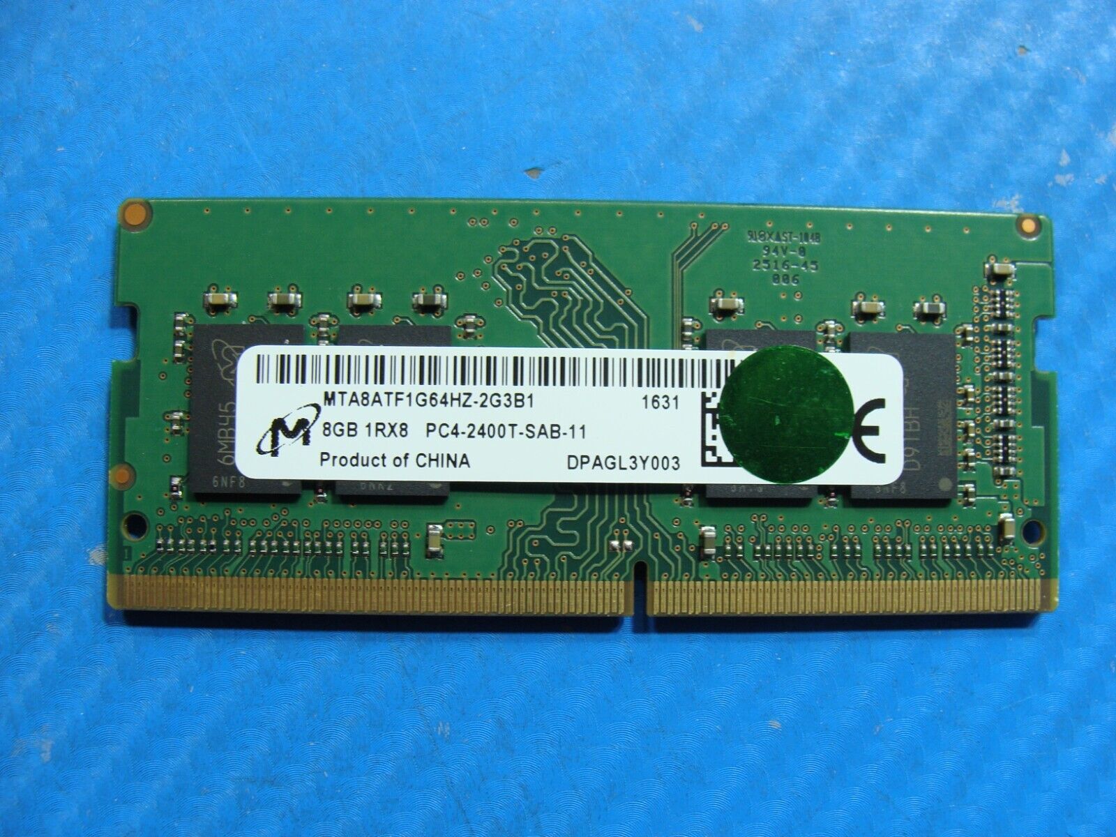 Dell 15 7579 Micron 8GB 1Rx8 PC4-2400T Memory RAM SO-DIMM MTA8ATF1G64HZ-2G3B1