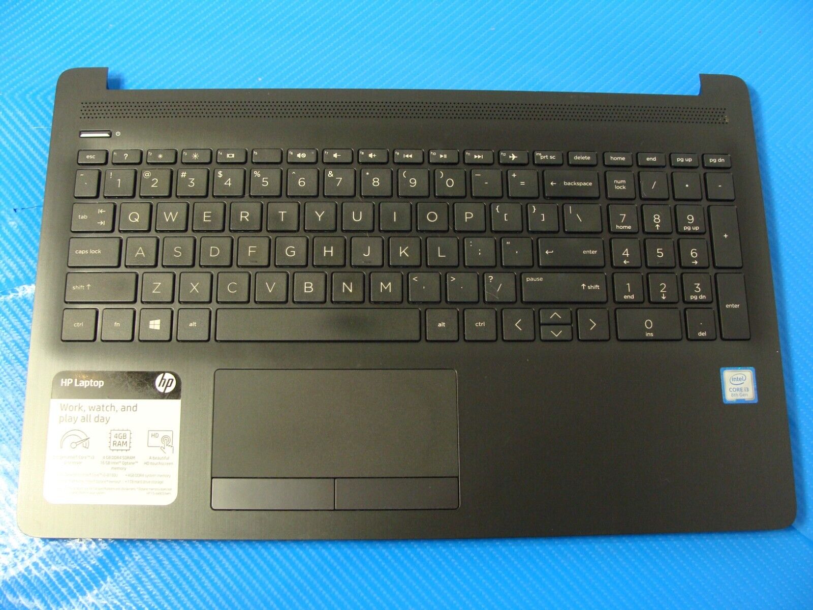 HP 15.6” 15-ba0033wn OEM Laptop Palmrest w/Keyboard Touchpad AP29M000A01 Grade A