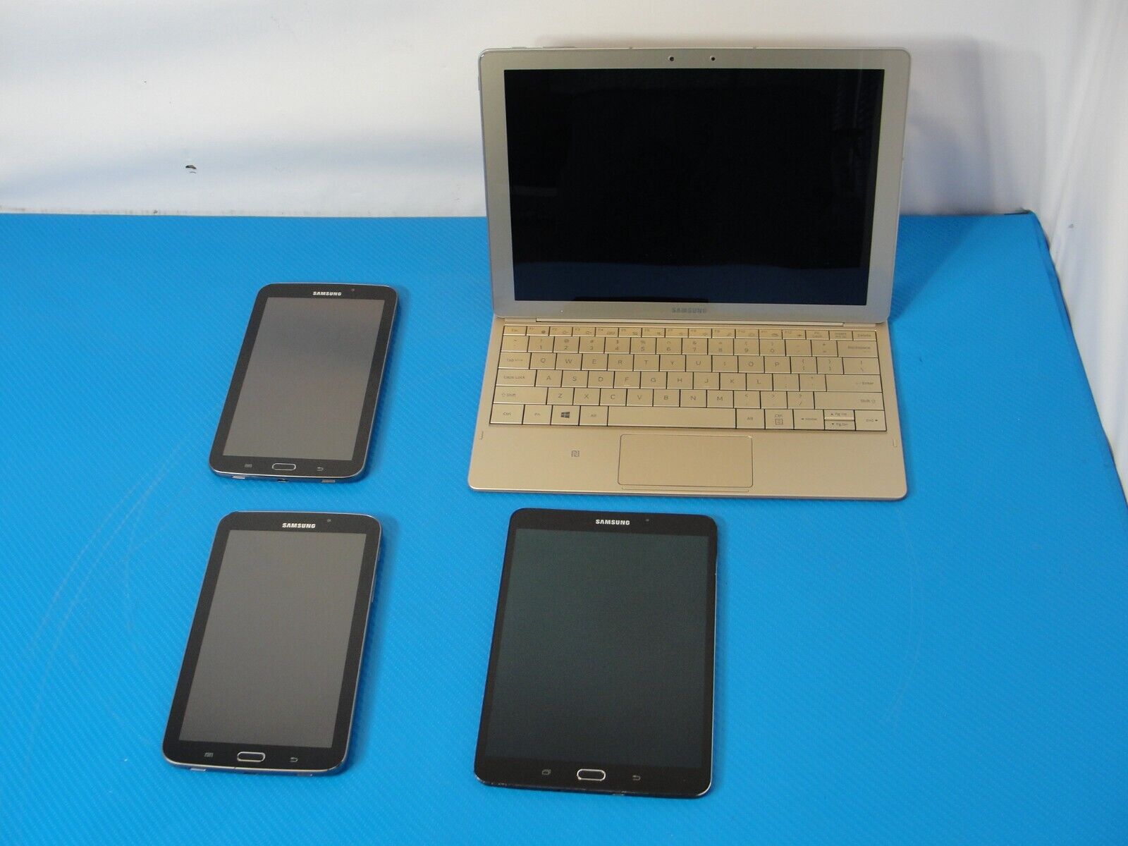 LOT of 4 Samsung Tablet: Galaxy TabPro S SM-W700 128GB, SM-T710, 2x SM-T210R /#2