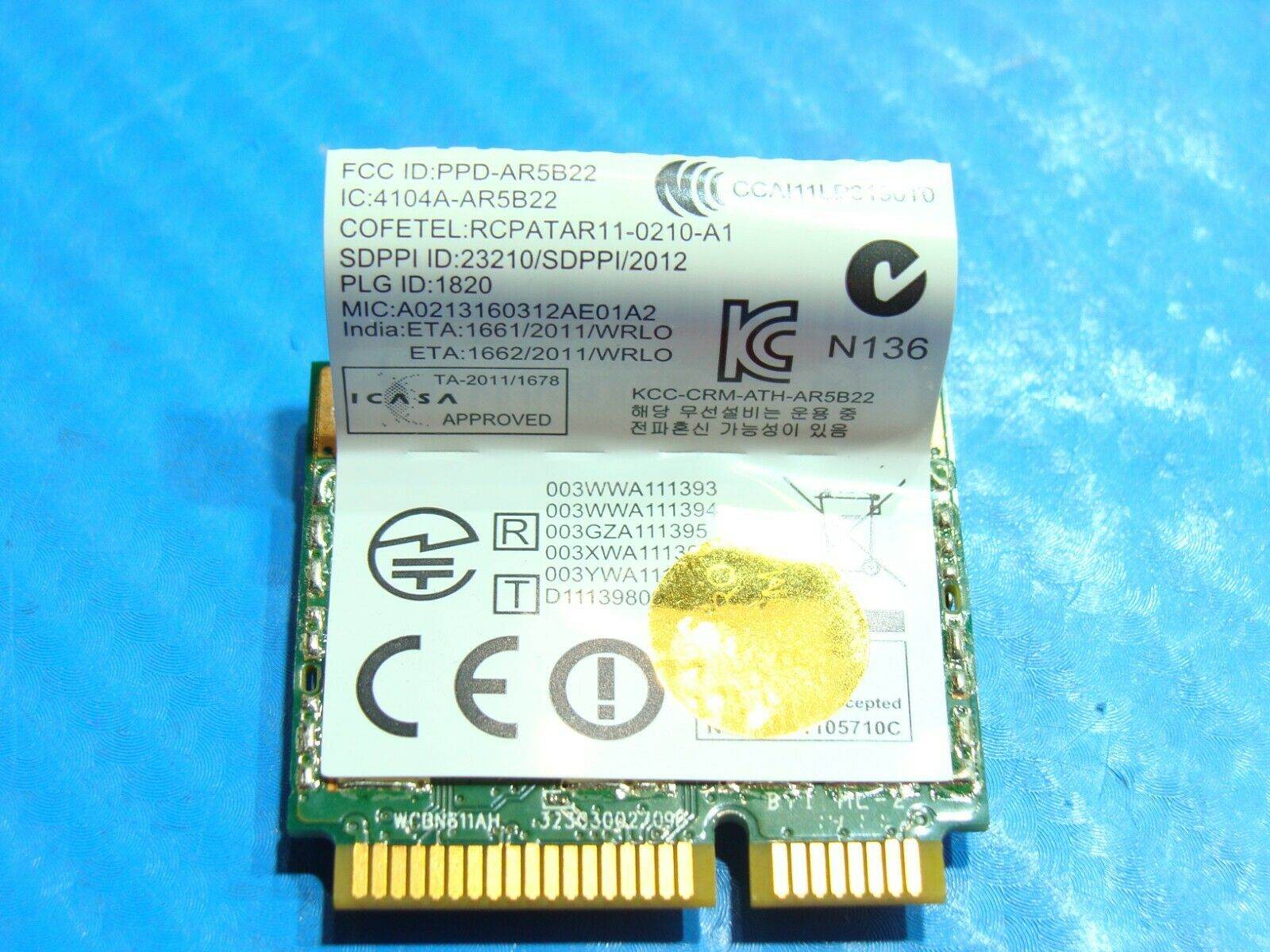 Acer Predator G3-605 Wireless WiFi Card AR5B22 - Tested Computer Laptop Parts