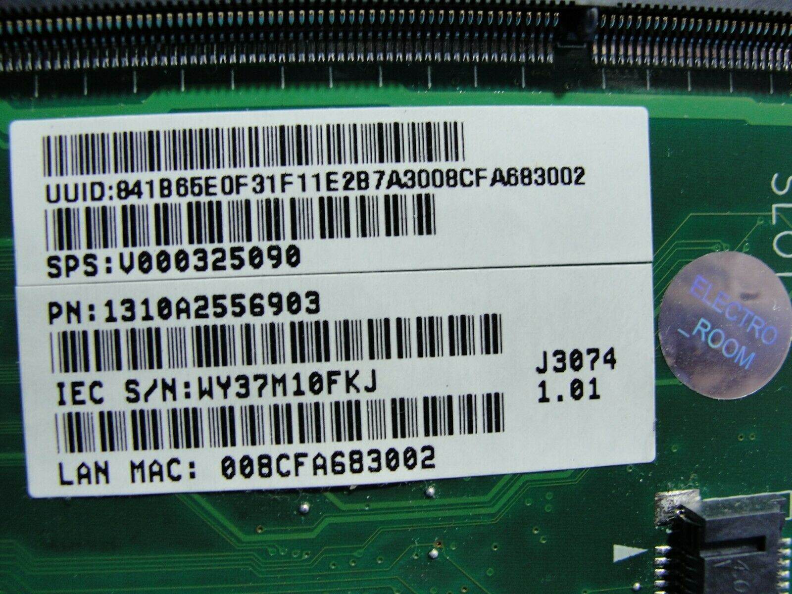 Toshiba Satellite C55D-A5206 AMD A4-5000 1.5GHz Motherboard V000325090 AS IS - Tested Computer Laptop Parts