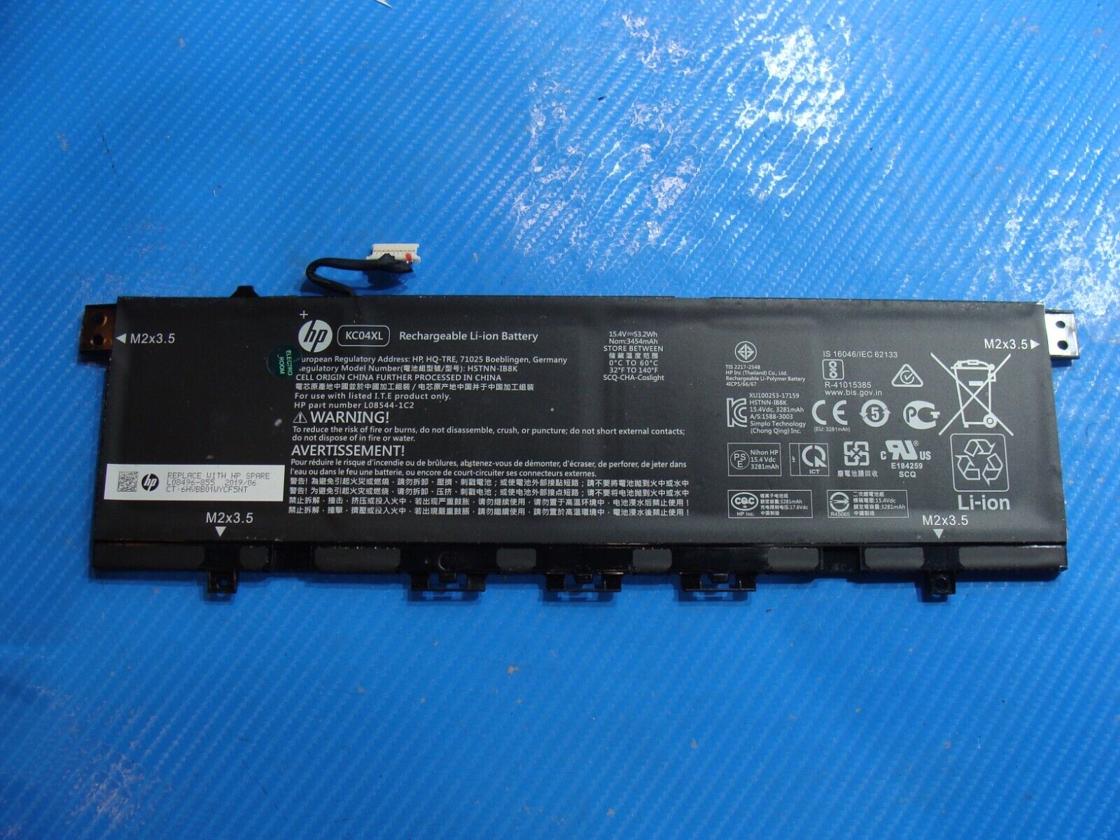 HP Envy x360 13.3” 13-ar0010nr Battery 15.4v 53.2Wh 3454mAh KC04XL L08496-855