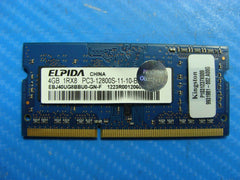 Asus K55N Elpida 4GB PC3-12800S RAM Memory SO-DIMM EBJ40UG8BBU0-GN-F - Tested Computer Laptop Parts