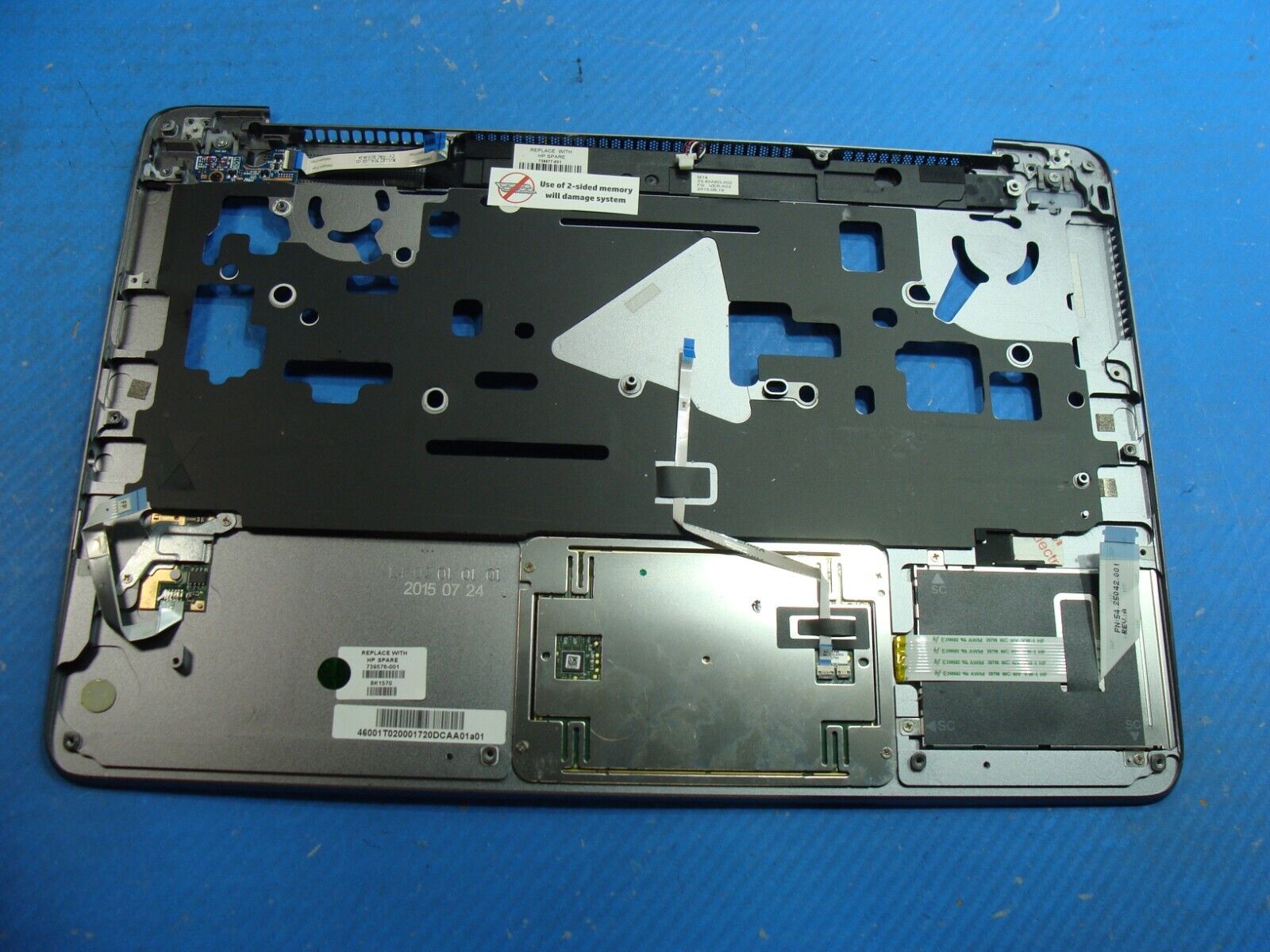 HP EliteBook Folio 14 1040 G2 OEM Laptop Palmrest w/TouchPad Silver 739576-001