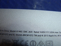 MacBook Air A1465 11" Early 2014 MD711LL/B Bottom Case Silver 923-0436