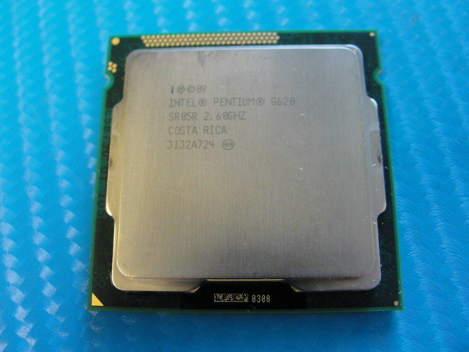 Intel SR05R Pentium Dual Core G620 LGA 1155/Socket H2 2.6GHz Desktop CPU B9/BT - Tested Computer Laptop Parts